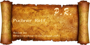Puchner Rolf névjegykártya